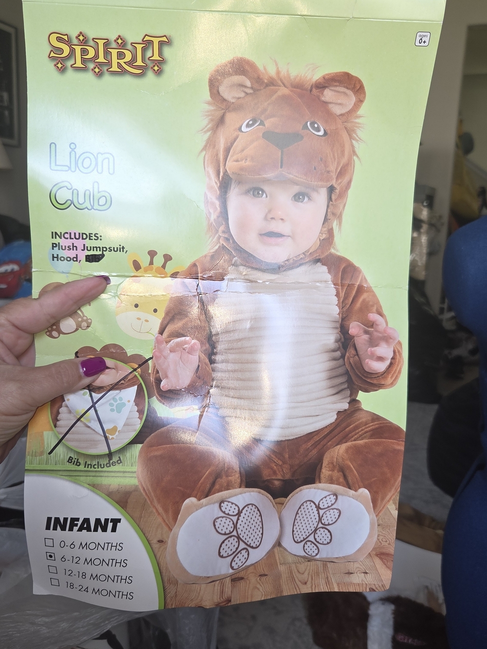 Spirit Lion Cub Infant Plush Costume - Brown 6/12 Months